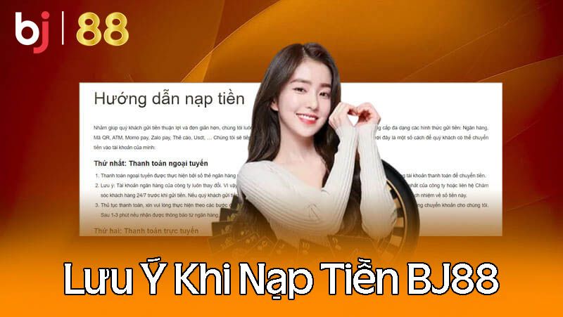 Thao tác nạp tiền BJ88 cực kỳ đơn giản cho người mới bắt đầu